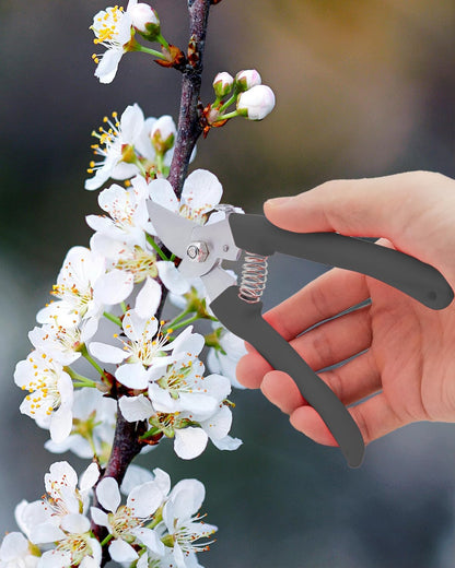 Pruning Shears for Gardening, 2 Pack Garden Scissors for Cutting Fresh Flowers, Floral Clippers for