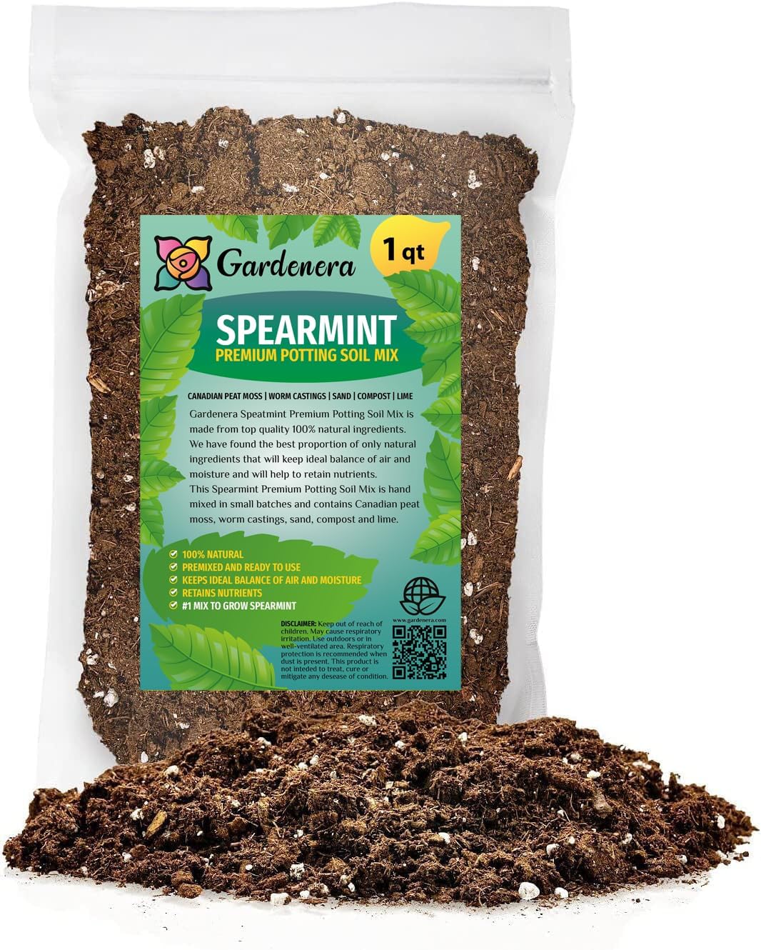 Gardenera Premium Spearmint Plant Potting Mix - Crafted for Thriving Spearmint Growth and