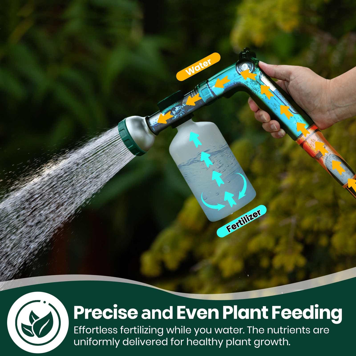 VENETIO 8-Dial Hose Attachment Spray Gun for Liquid Fertilizer/Soap | Precision Lawn & Garden