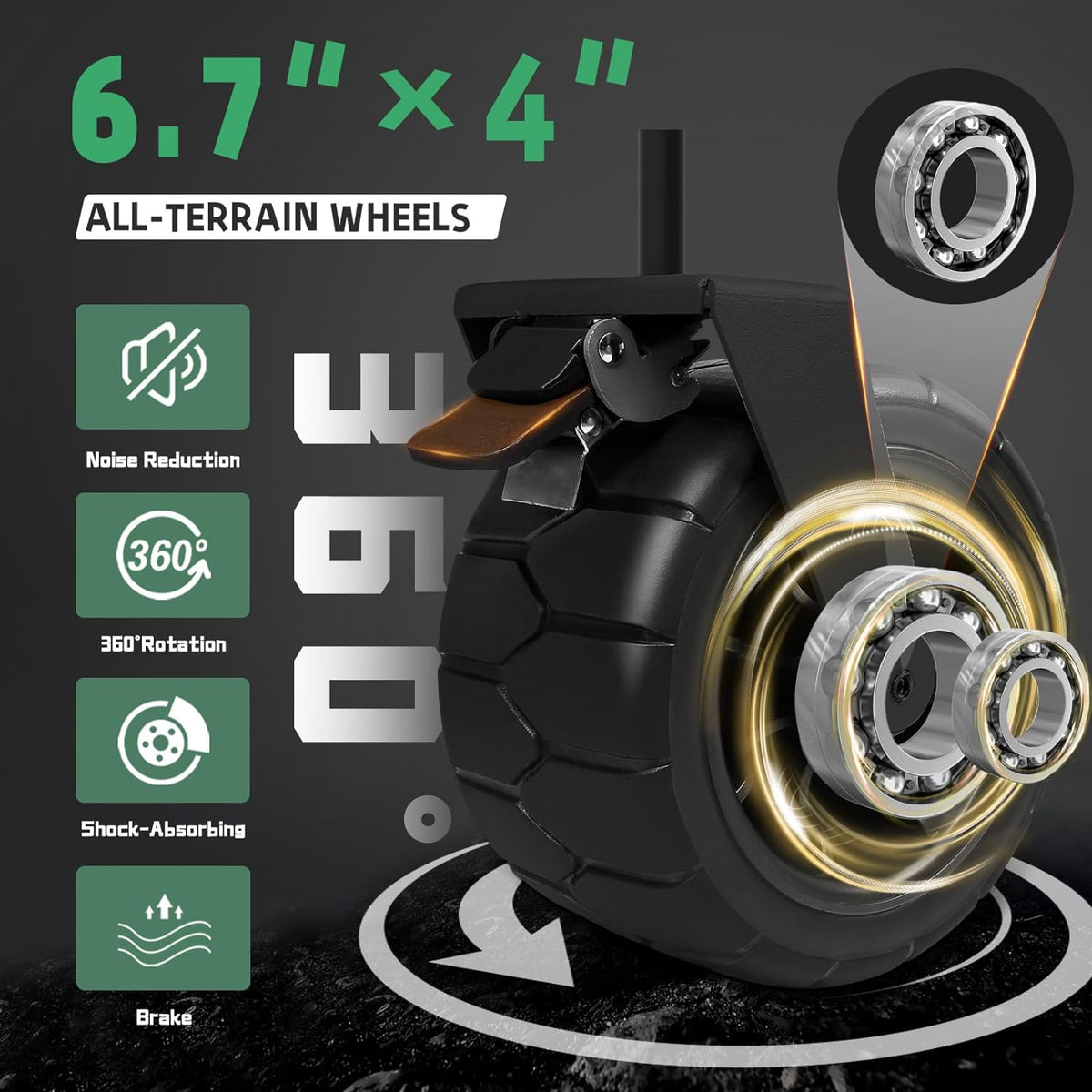 Whitsunday Heavy Duty Collapsible Wagon Cart,440Lbs Folding Outdoor All Terrian Wheel Utility