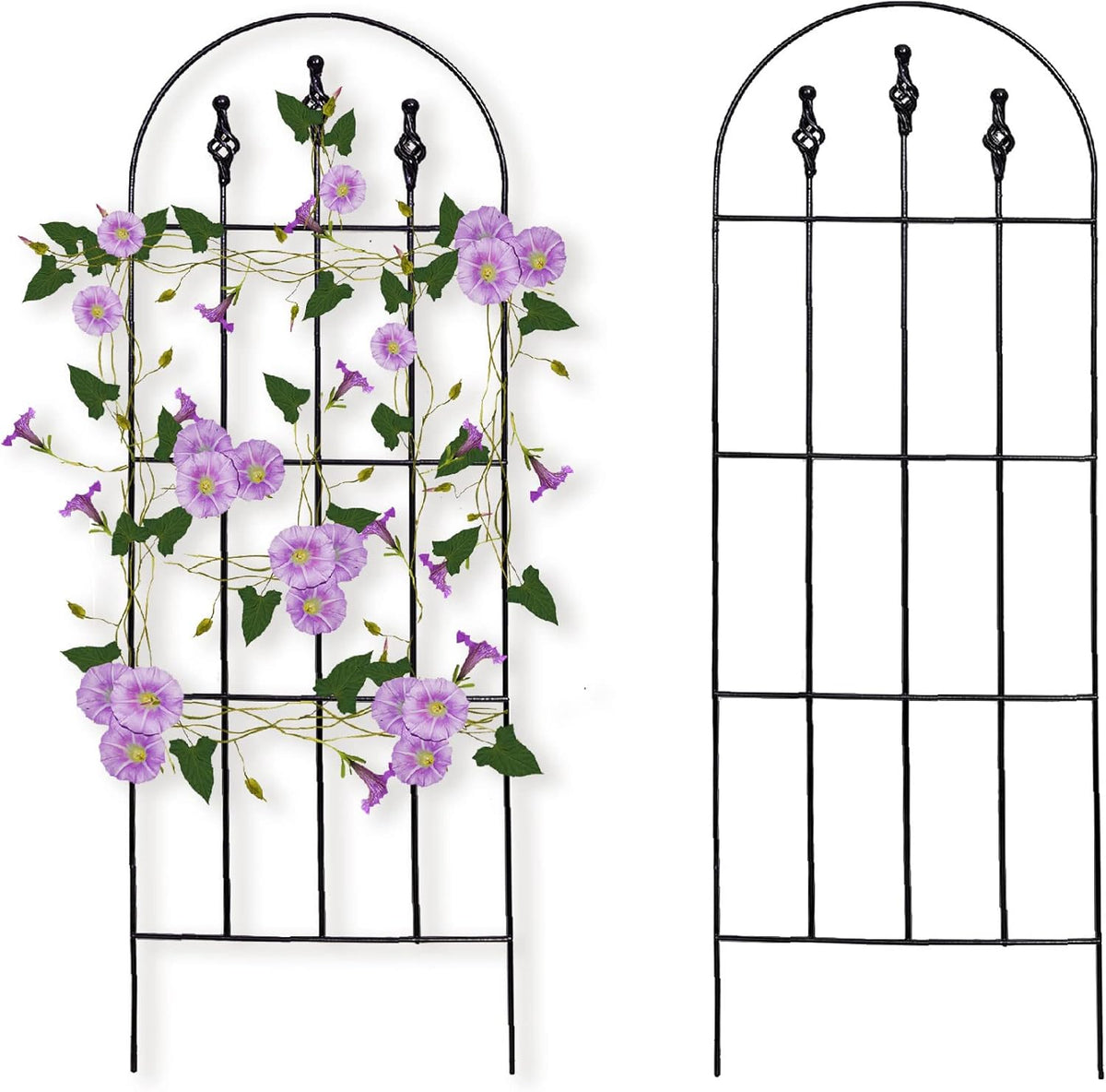 48" H x16 W Trellis,Black Garden Metal Vine Sturdy Trellises for Outdoor Climbing Plants Support