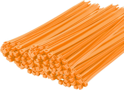 14 Inch Zip Ties Orange 1000 PCS, 40 Lbs- Heavy Duty Tensile Strength, Nylon PA66 UV Resistant