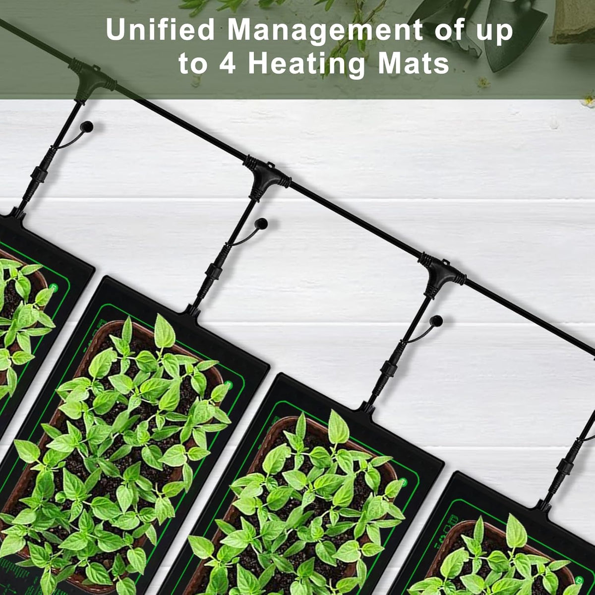 4in1 Seedling Heat Mat,Warm Hydroponic Heating Pad for Indoor Seed Starting,Brewing and