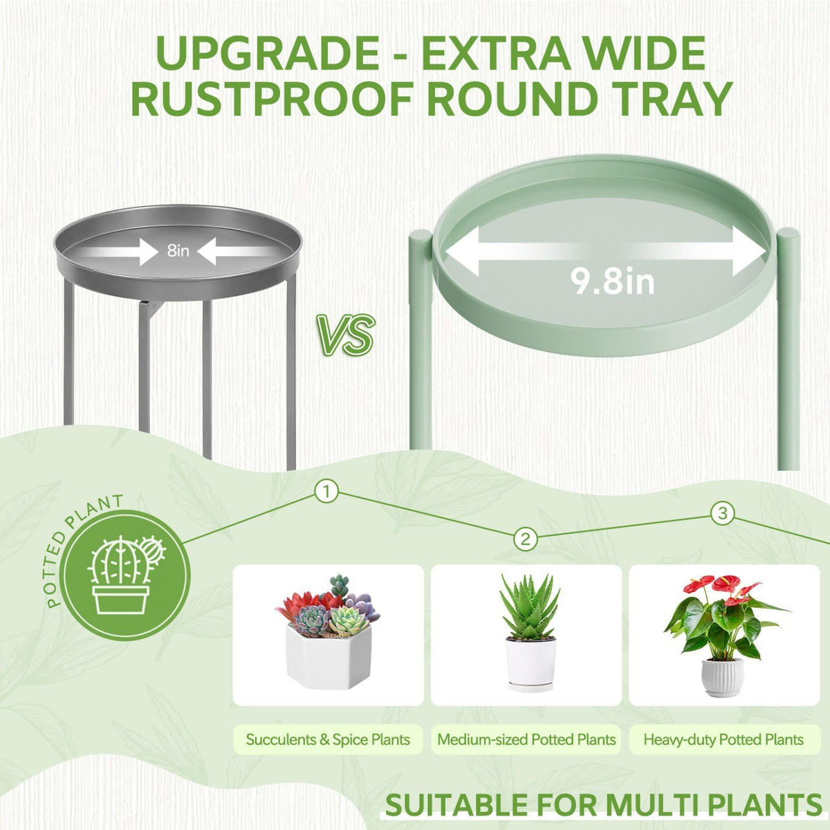 iDavosic.ly 6 Tier Large Plant Stand Indoor, 10 Inch Wide Tall Corner Metal Plant Stands Outdoor