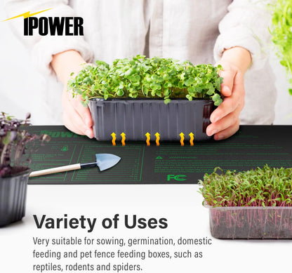 iPower GLHTMTPROLX2 2 Pack Upgraded Carbon Film 48" x 20.75" Seedling Heat Mat Durable Waterproof
