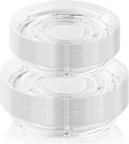 60 Pack Clear Plant Saucers for Indoors (4 6 Inch) Flower Pot Saucers for Potted Plants Plate Set