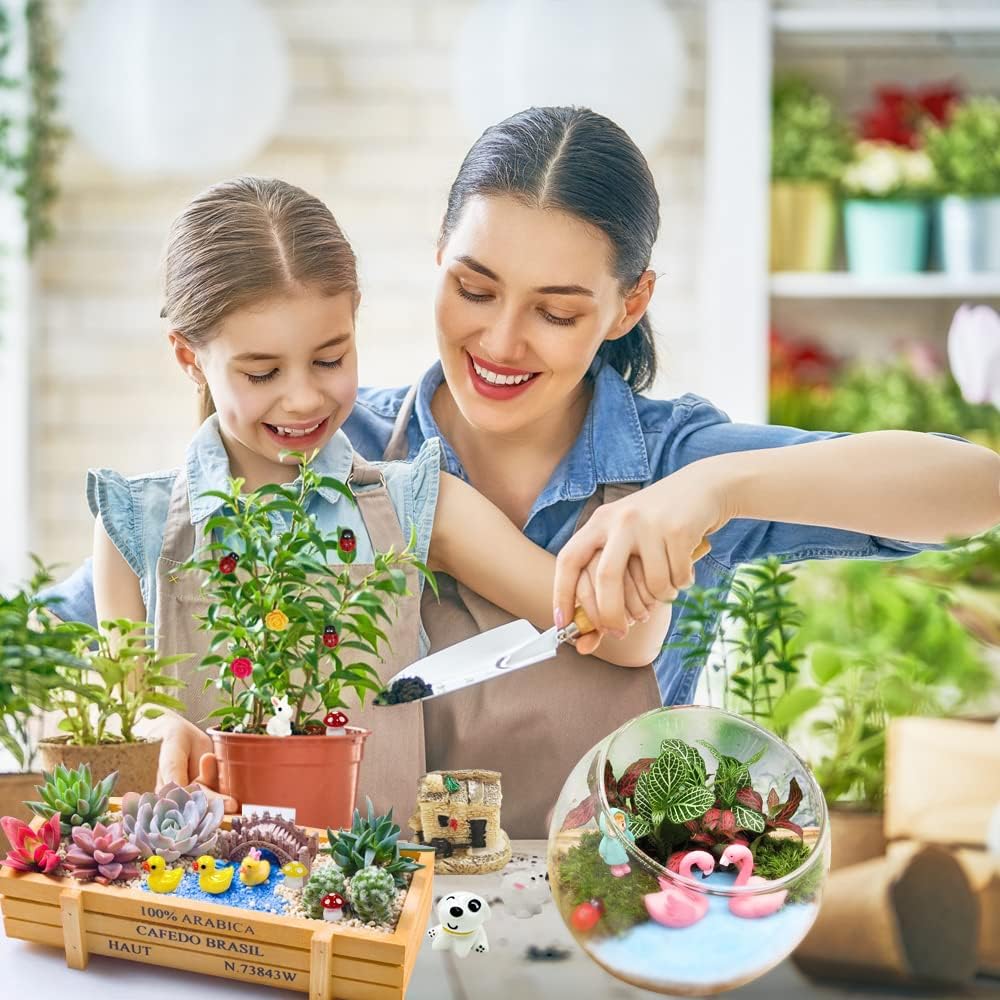 Dracarys Selected 50 Pieces Fairy Garden Accessories, Animals, Miniature Figurines, Micro Landscape
