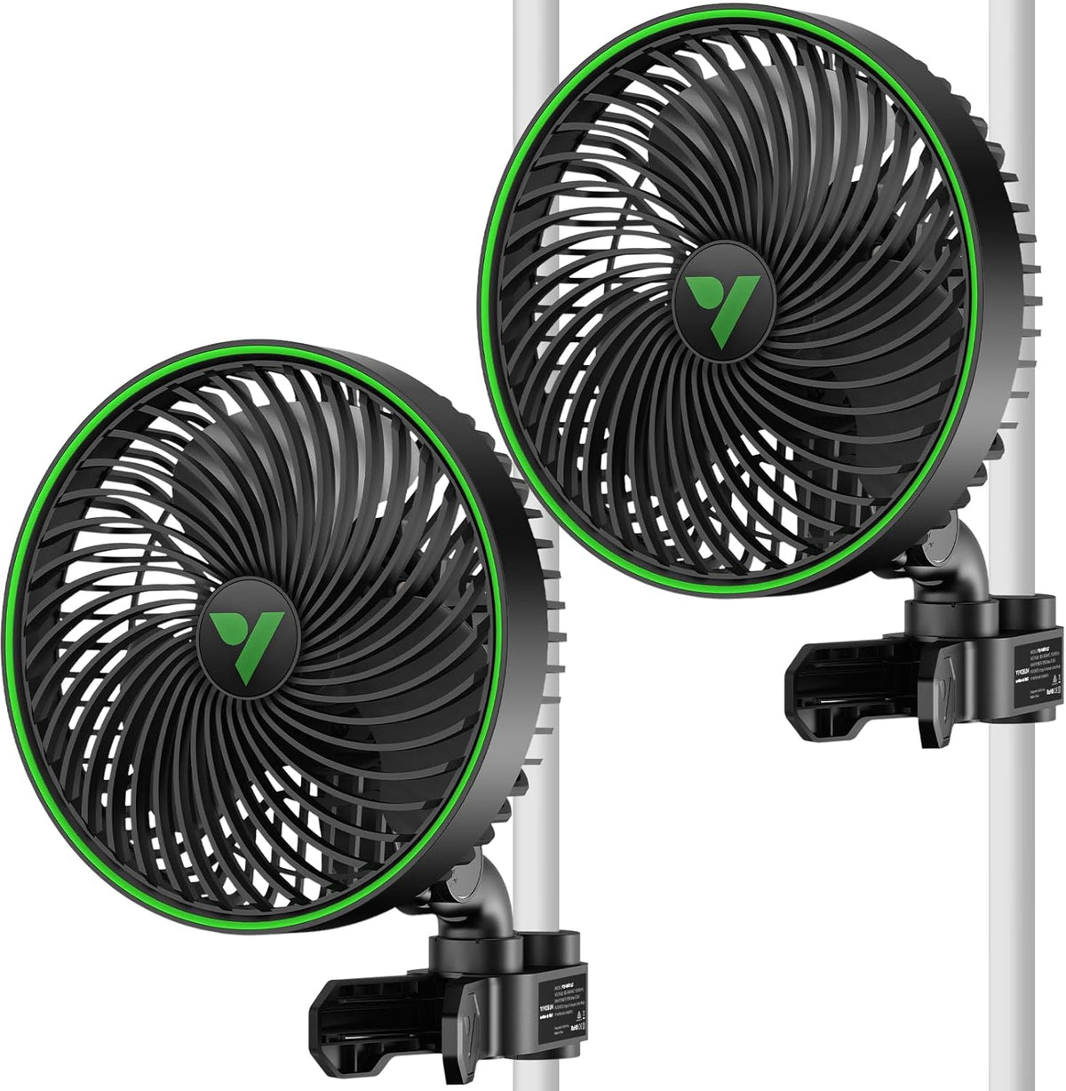 VIVOSUN 2-Pack AeroWave E6 Gen2, Grow Tent Clip Fan 6”, EC Motor, Smart Control, Powerful