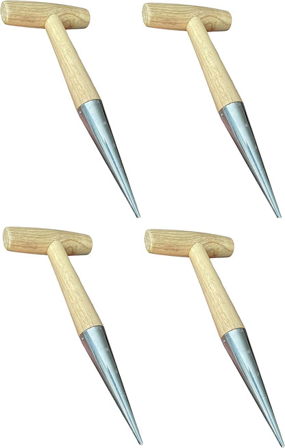 Garden Guru Steel Dibber Planter Tool for Planting Seeds & Bulbs - High Carbon Steel & Comfortable