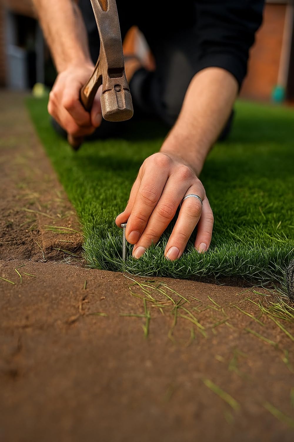 Turf Nails 6'' Galvanized - 140 Pack, Heavy-Duty Fasteners for Synthetic Grass, Landscaping, and