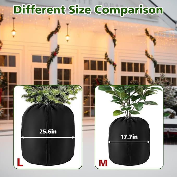 2 Pcs Plant Pot Covers for Winter Large Potted Plant Freeze Protection Cover Frost Jacket with