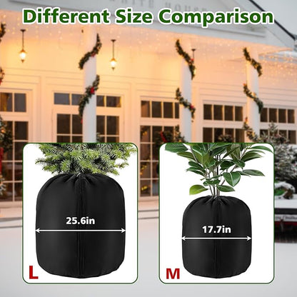 2 Pcs Plant Pot Covers for Winter Large Potted Plant Freeze Protection Cover Frost Jacket with