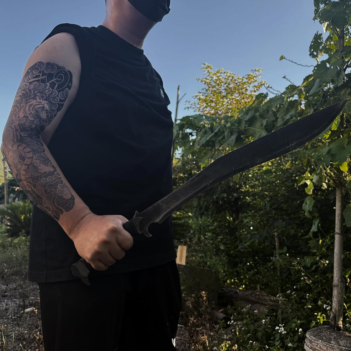 High Manganese Steel Blade Machete for Cutting Trees Heavy Duty Full Tang Outdoor Survival Hunting