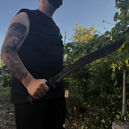 High Manganese Steel Blade Machete for Cutting Trees Heavy Duty Full Tang Outdoor Survival Hunting