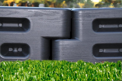 Playsafer Playground Edging Border -12" High Plastic Interlocking Timber for Playgrounds, and