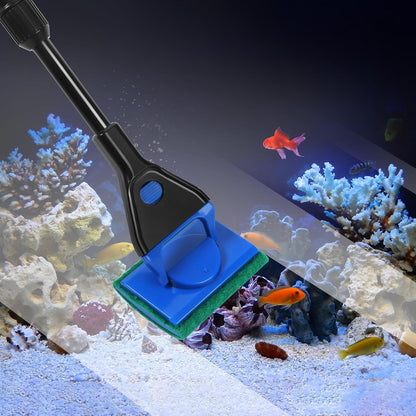 AQUANEAT Aquarium Cleaning Tools, Fish Tank Cleaner Kit with Adjustable Long Handle, 5 in 1 Set