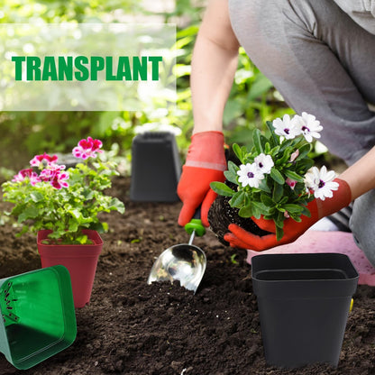 Square Plastic Nursery Pot 3" 120 Pcs Deep Succulent Pots Small Flower Planter Seeds Starter Pots