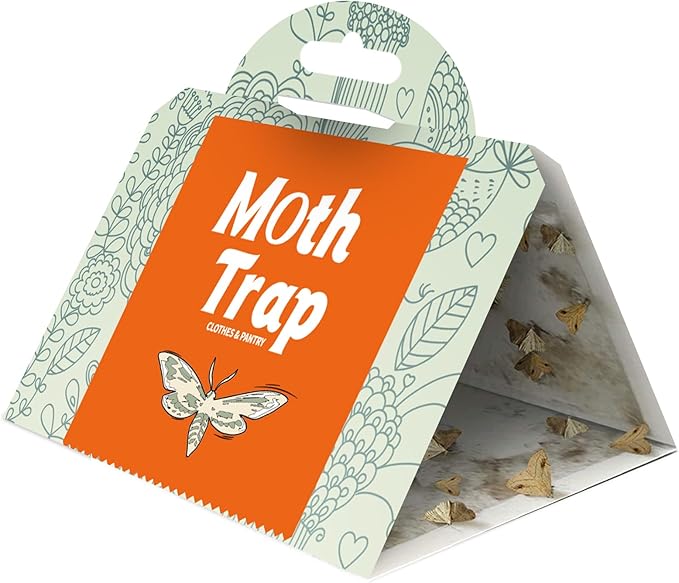 Pantry Moth Traps 10-Pack Safe and Effective for Food and Clothing- Glue Traps with Pheromones for