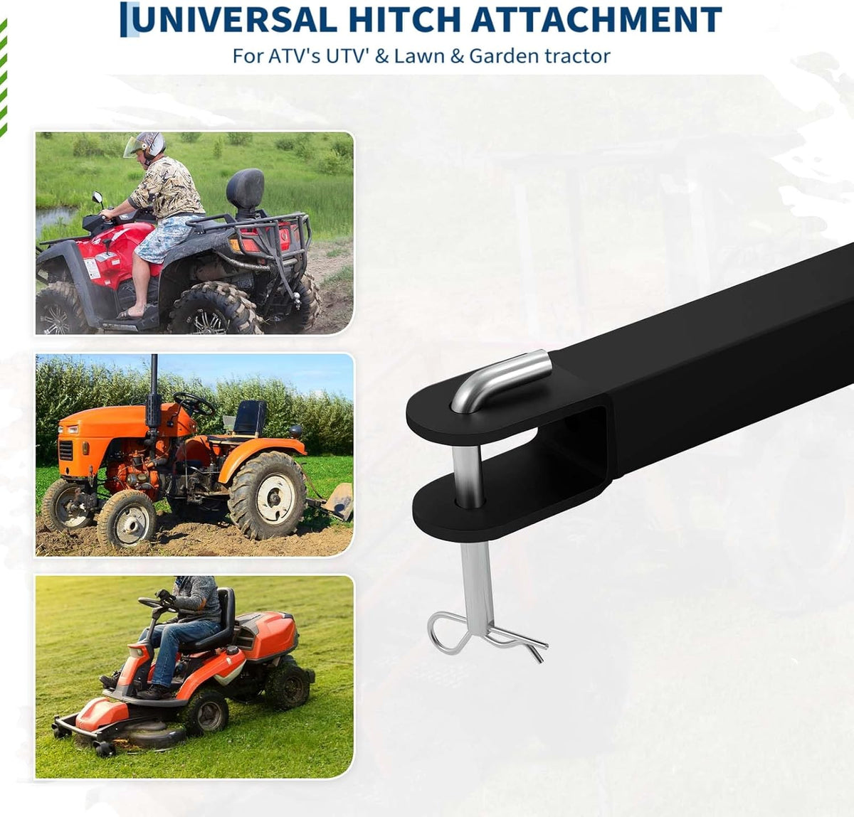 Heavy Duty ATV Dump Cart, 750 lbs Tow Behind Garden Utility Trailer with Removable Sides, Pull