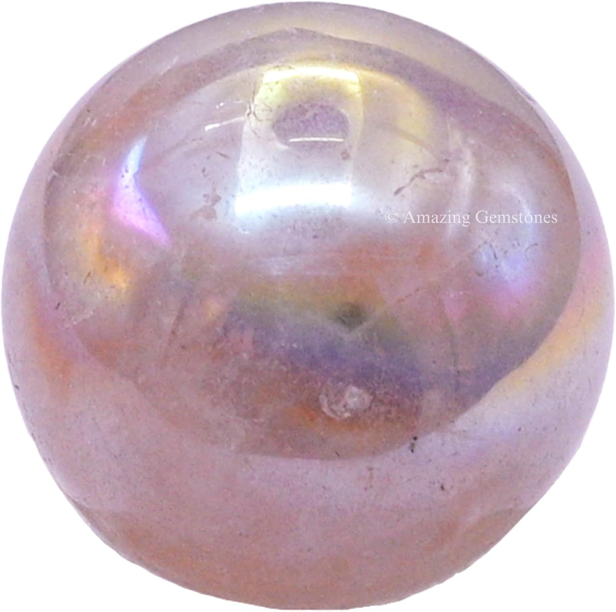 Amazing Gemstone Angel Aura Rose Quartz Crystal Ball - 1" Inches Crystal Sphere Meditation Balls