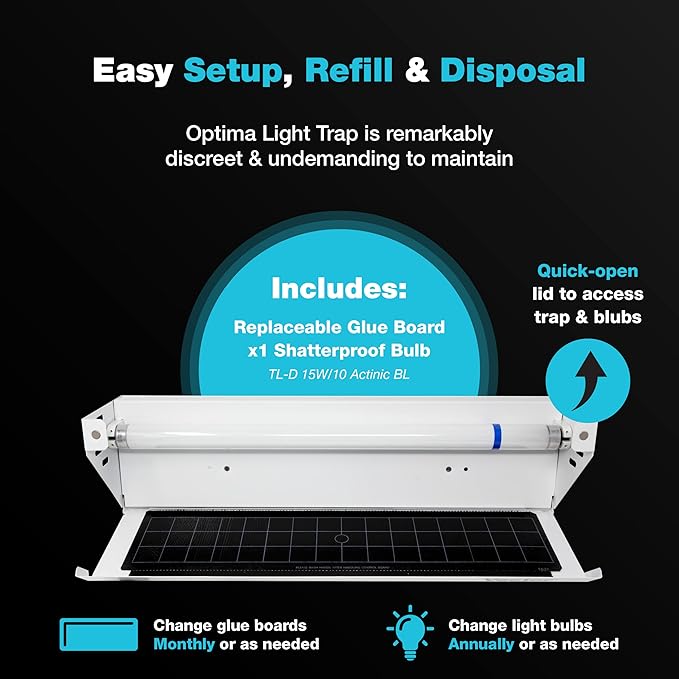 Catchmaster Vector Optima Light Trap, UV Light Fly Traps for Home, Gnat Traps for House Indoor