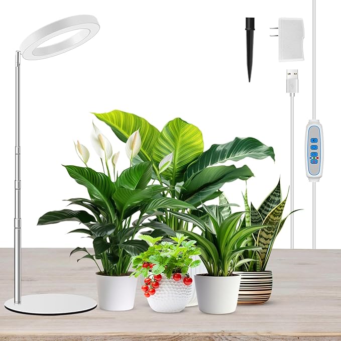 Grow Lights for Indoor Plants Full Spectrum, 80 LEDs Plant Light for Indoor Growing with 2 Mounting