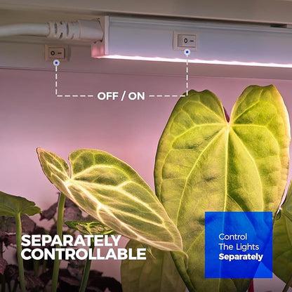 Barrina Grow Light for Indoor Plants, Full Spectrum Sunlight, 1ft Grow Lamp, LED Grow Light Bulbs