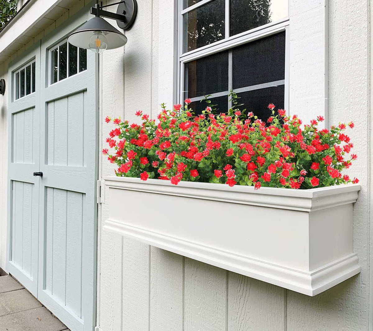RECUTMS 12 Bundles Artificial Plants Artificial Eucalyptus Front Porch Decor Faux Spring Flowers