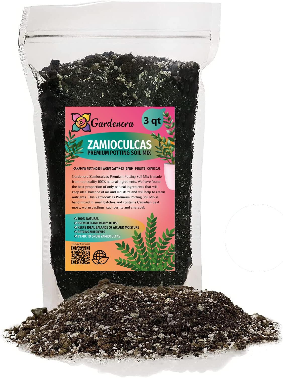 GARDENERA Zamioculcas Plant Potting Soil - Enhance Elegance and Health with Professional Grade