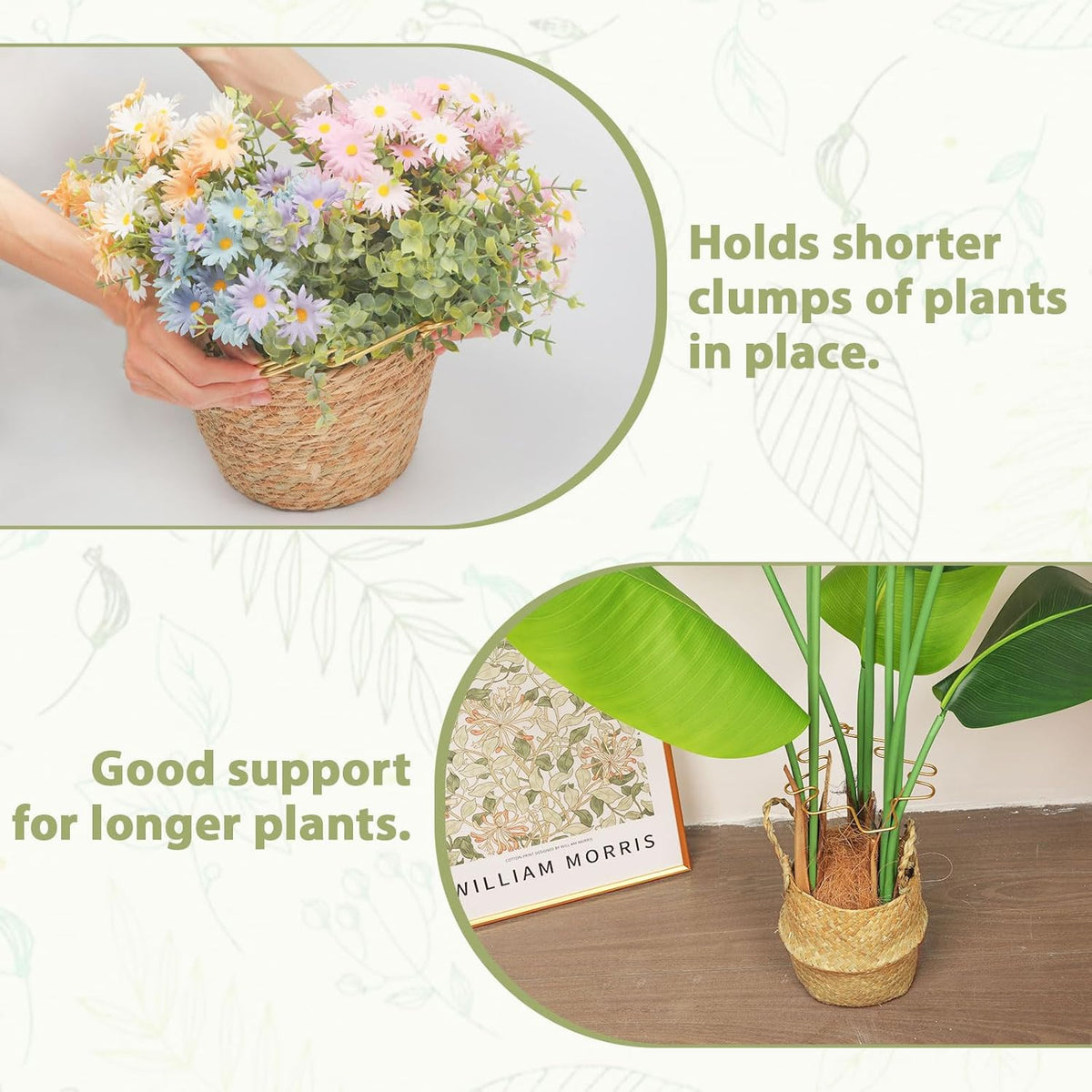 PRETTY JOLLY 5PCS Iron Monstera Plant Support Stakes Premium Plant Stand for Indoor & Outdoor