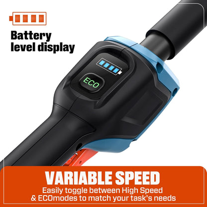SENIX 16-Inch String Trimmer, 60V Cordless Weed Wacker, Variable Speed, 3.0Ah Battery and Charger