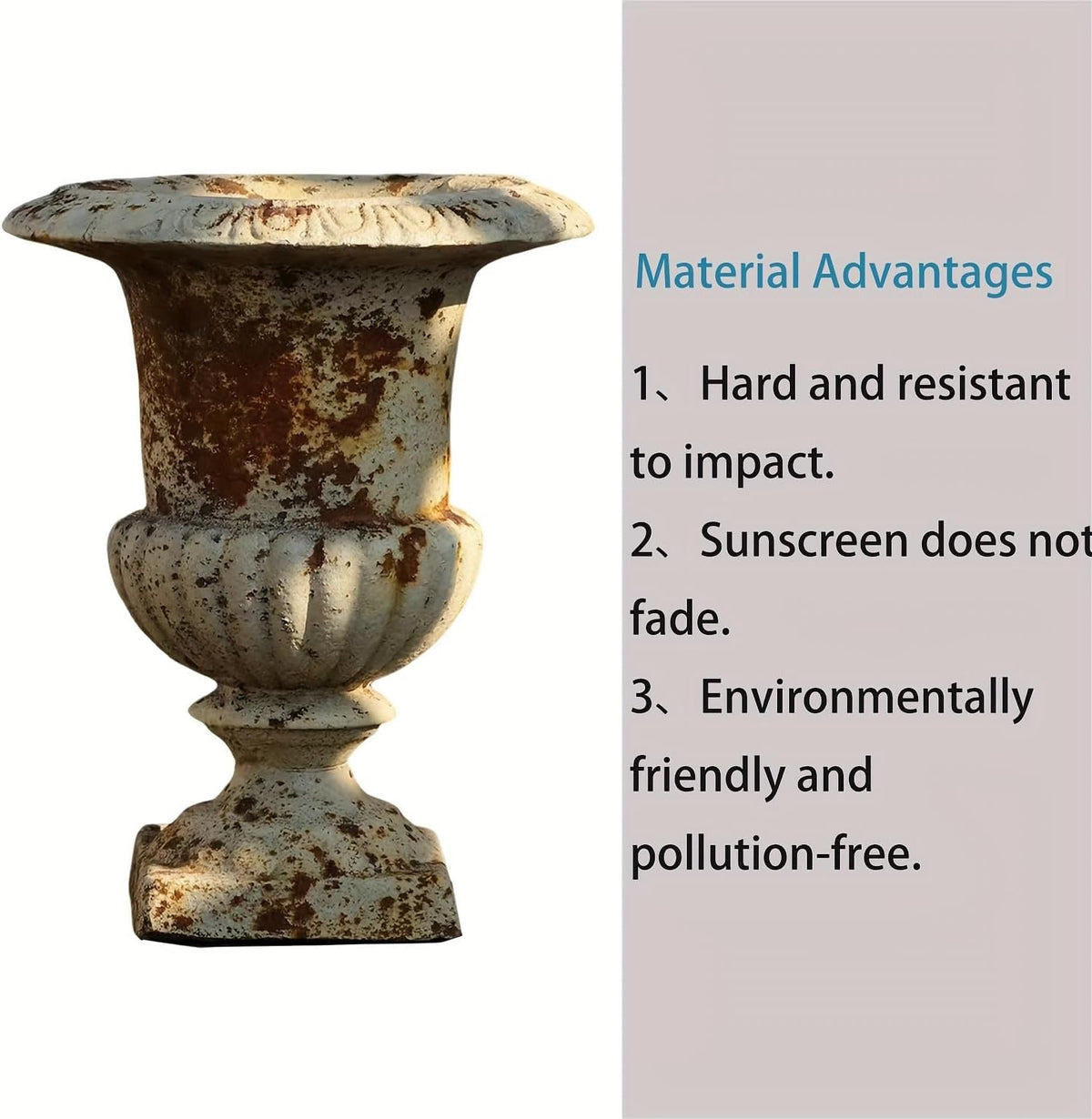 9 inch Retro Planters Urn Outdoor Planters Indoor Decor - Vintage Pots Tree Planter for Outdoors