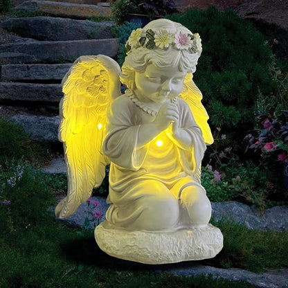 Solar Garden Outdoor Angel Statues - Outdoor Angel Sculptures Garden Decorations with Waterproof