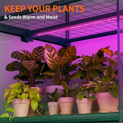 Indoor Greenhouse with Grow Light, 4-Tier Mini Greenhouse 27.6"x19"x63" Small Greenhouse with