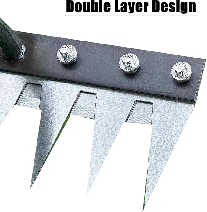 Iron Rake 2.0, Upgraded Iron Weeding Rakes 2.0, Iron Rake for Gardening and Weeding