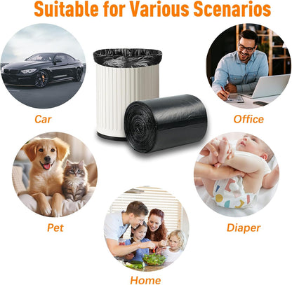O2frepak 8 Gallon Multipurpose Tear-Resistant Trash Bags,Heavy Duty,Tastless and Black Garbage Bags