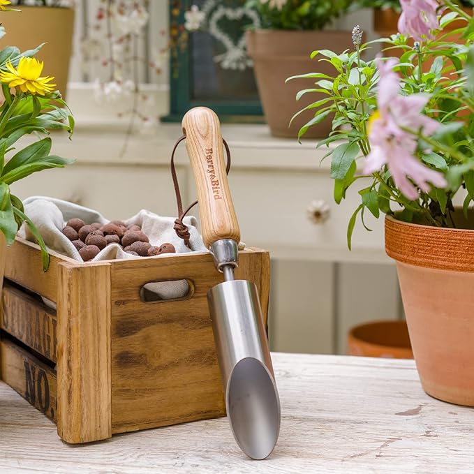 Berry&Bird Bulb Planter Tool, 12" Garden Bulb Transplanter Tool, Stainless Steel Manual Hole Digger