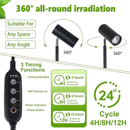 HMVPL Grow Lights Stand for Indoor Plants Full Spectrum Tall Plant Light for Indoor Growing with