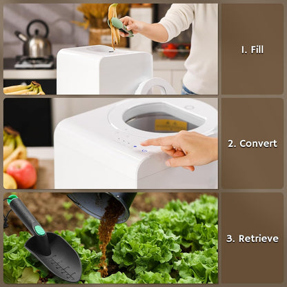 Airthereal Revive R500-V Electric Kitchen Composter with Visual Cover, Upgraded SHARKSDEN®