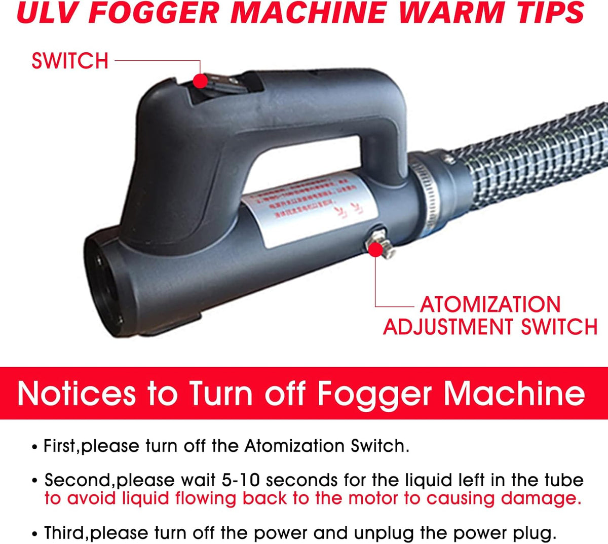 SWANSOFT 7L(1.85 Gallon) ULV Fogger Machine, Electric Atomizer Sprayer, Portable Foggers Machine
