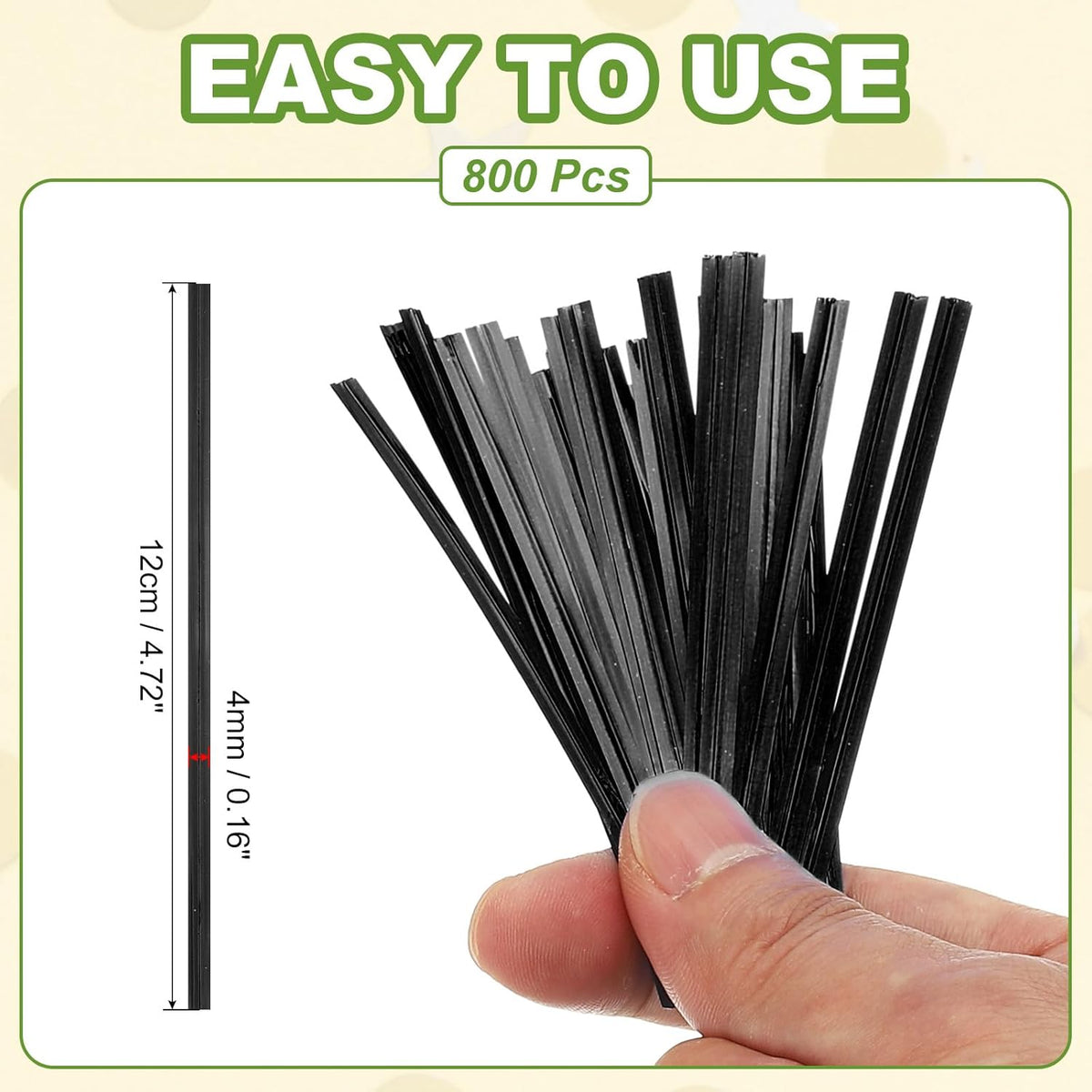 PATIKIL Bag Twist Ties 5 Inch, 800 Pcs Metallic Bread Ties for Treat Plastic Bags Gift Wrapping