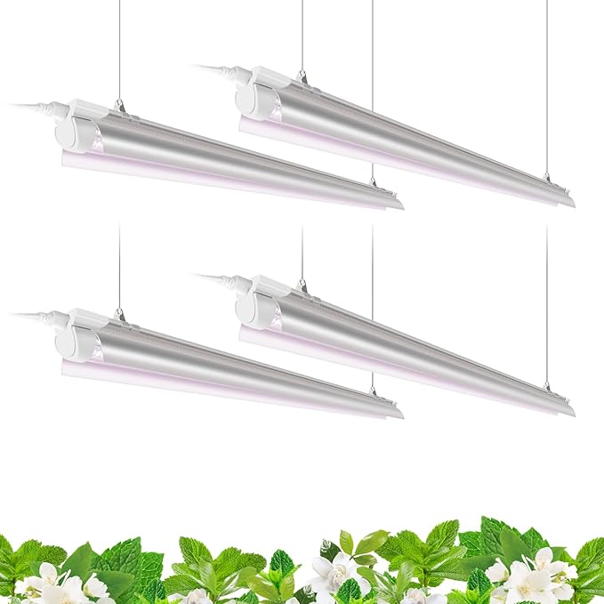 Barrina T8 LED Grow Light 4FT,168W(4 x 42W), 1000W Equivalent, Full Spectrum, V-Shape with