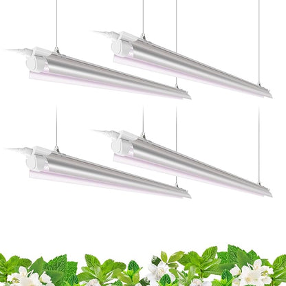Barrina T8 LED Grow Light 4FT,168W(4 x 42W), 1000W Equivalent, Full Spectrum, V-Shape with