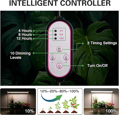 LED Grow Lights for Seed Starting with Stand, 2ft 60W Full Spectrum Seedling Lights Grow Lights for