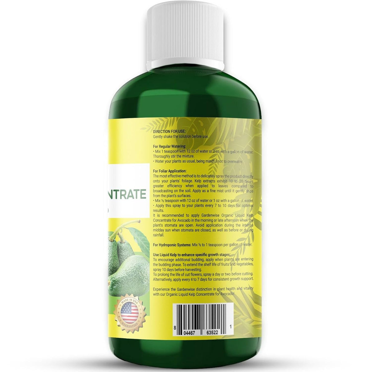Organic Premium Kelp Seaweed Fertilizer - Liquid Plant Food - Nutrient-Rich Soil Enhancer