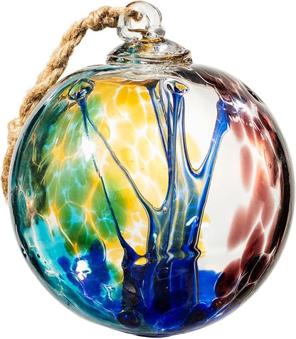4” Tree of Life Witch Balls, Gazing Balls Hanging Friendship Balls, Hand-Blown Glass Christmas