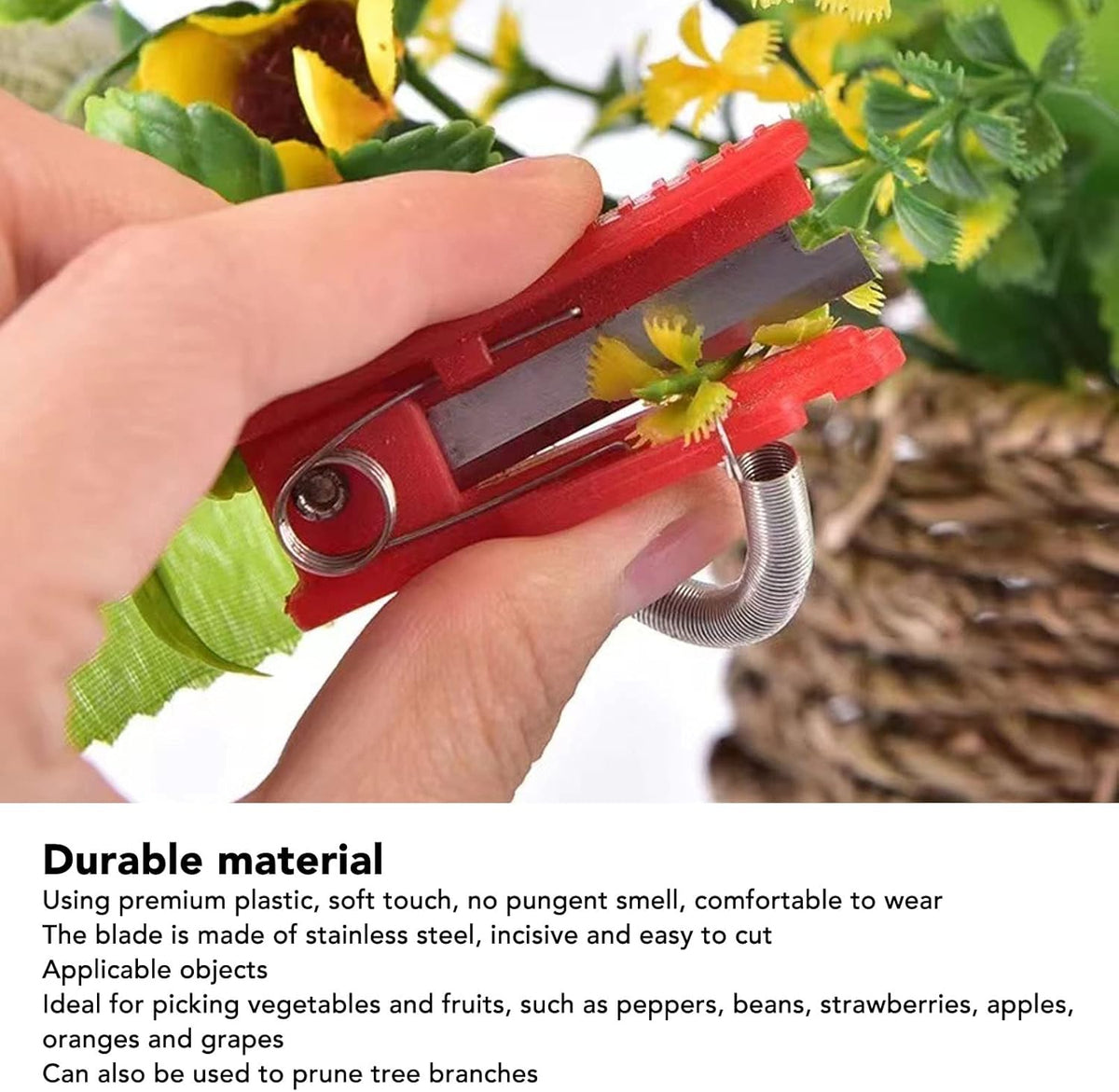 Zerodis 10Pcs Thumb Pruner Knife Multi Function Thumb Fruit Picking Device for Fruit Vegetable