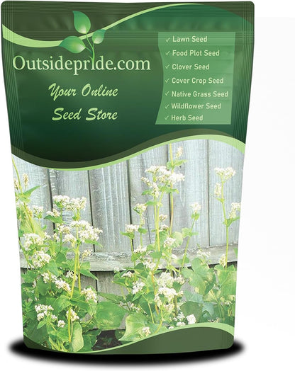 Outsidepride Buckwheat Seeds - 20lbs Annual, Fast-Growing, Easy to Grow Buckwheat Cover Crop Seeds