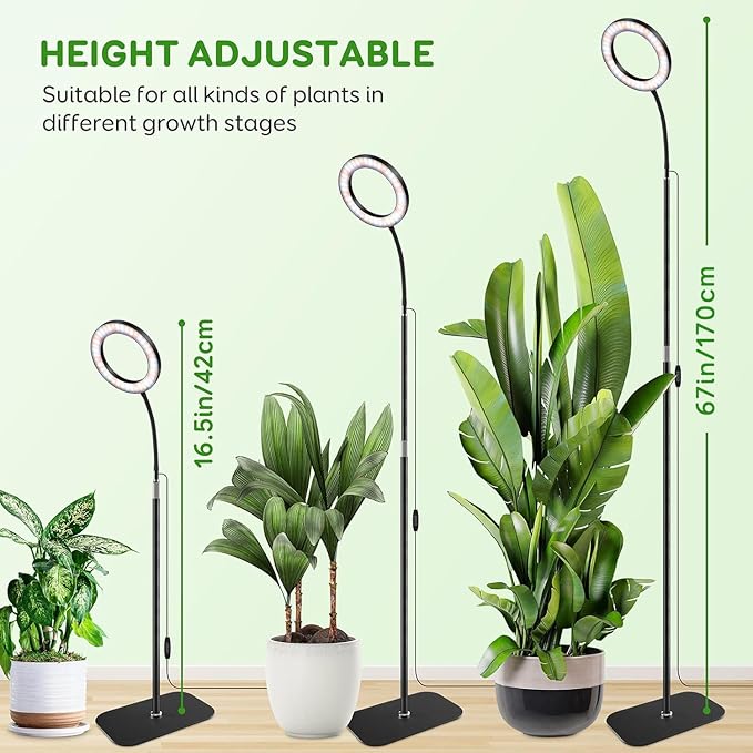 One Head Grow Lights for Indoor Plant Full Spectrum, Plant Lights for Indoor Growing with 3/9/12