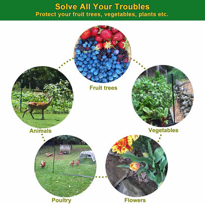 KLEWEE Bird Netting, 7.5 x 100 FT Heavy Garden Netting Deer Netting for Protect Fruit Trees, Plants